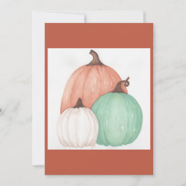 Tarjeta De Agradecimiento Cartas de Acción de Gracias del Trío de Calabaza C