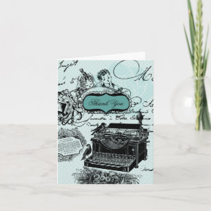 Tarjeta De Agradecimiento Cartas de amor de boda vintage Gracias Cartas de n