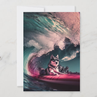 Tarjeta De Agradecimiento Cartas de bienvenida de verano de los Husky Dog si