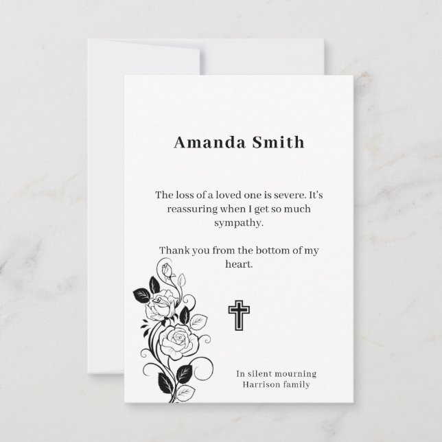 Tarjeta De Agradecimiento Cartas de caridad para conmemoración (Anverso)