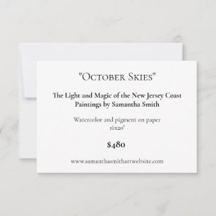 Tarjeta De Agradecimiento Cartas de exposición de arte editables