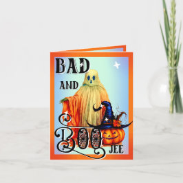 Tarjeta De Agradecimiento Cartas de Halloween retro divertidas