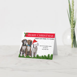 Tarjeta De Agradecimiento Cartas de Navidades con temas de perro, negocios d