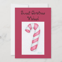 Tarjeta De Agradecimiento Cartas de Navidades de Candy Cane