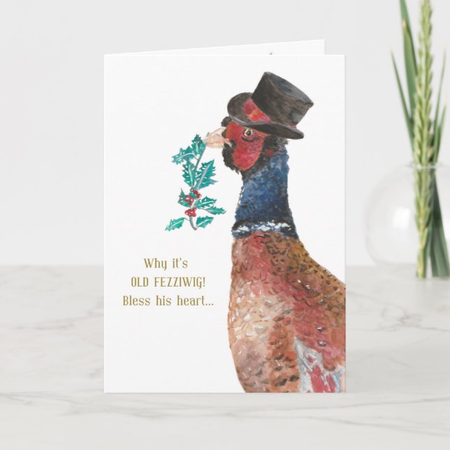 Tarjeta De Agradecimiento Cartas de Navidades de Fezziwig (Anverso)