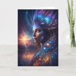 Tarjeta De Agradecimiento Cartas De Saludo De La Diosa De Los Cosmos