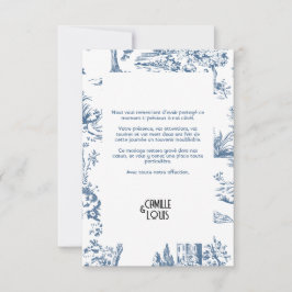 Tarjeta De Agradecimiento Carte de remerciement mariage Victoria