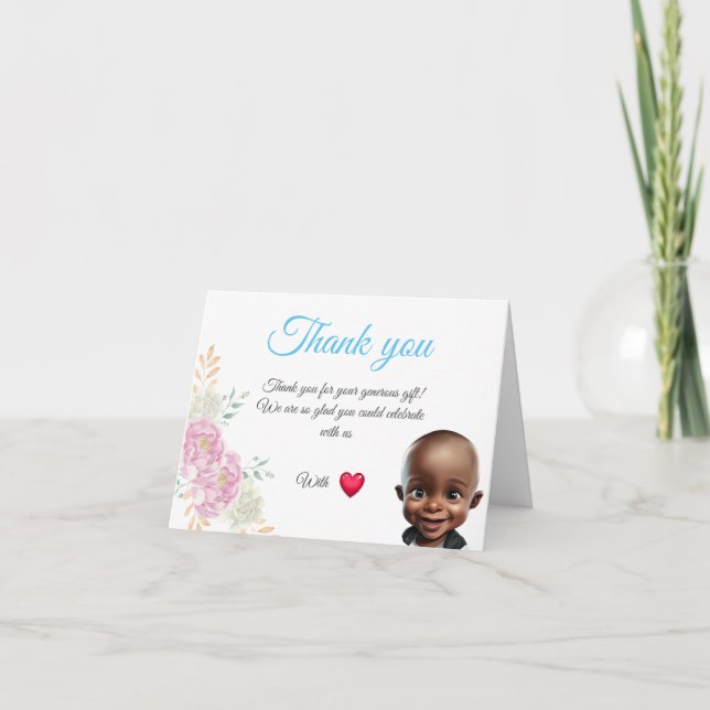 Tarjeta De Agradecimiento Carte De Remerciements Cadeau bébé (Anverso)