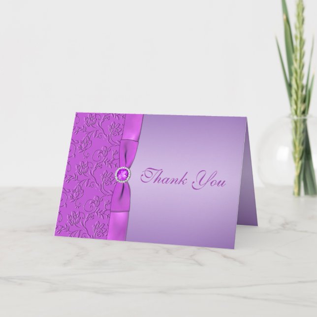 Tarjeta De Agradecimiento Cartucho alternativo de Lavender y Purple (Anverso)