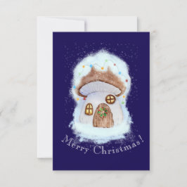 Tarjeta De Agradecimiento Casa de Cuento de Navidad