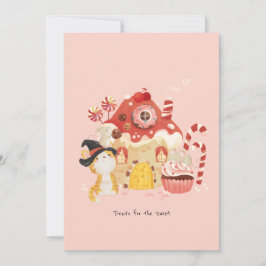 Tarjeta De Agradecimiento Casa de pan de jengibre dulzura azucarada