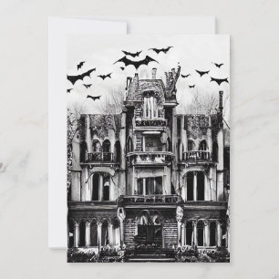 Tarjeta De Agradecimiento Casa embrujada