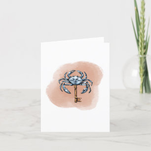 Tarjeta De Agradecimiento Casa nueva de Crab Azul