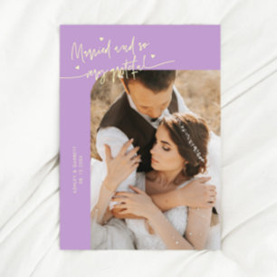 Tarjeta De Agradecimiento Casados y Agradecidos Foto de Boda Wisteria