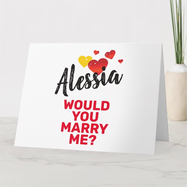 Tarjeta De Agradecimiento Casar conmigo (Anverso)