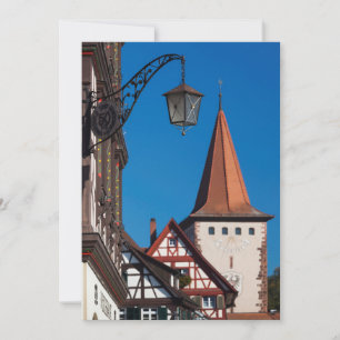 Tarjeta De Agradecimiento Casas de media madera en la ciudad