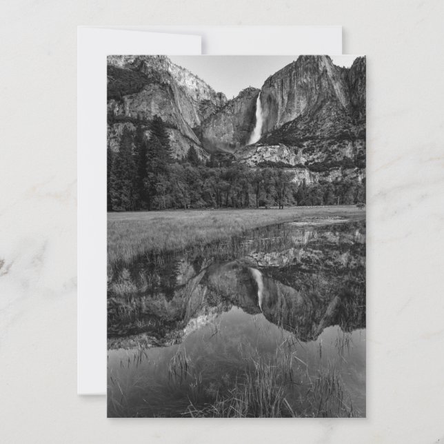 Tarjeta De Agradecimiento Cascada Alta de Yosemite Escénica (Anverso)