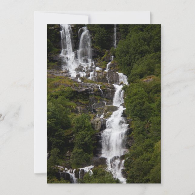 Tarjeta De Agradecimiento Cascada Volefossen (Anverso)