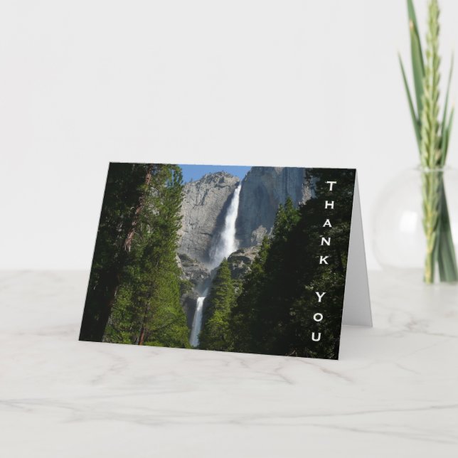 Tarjeta De Agradecimiento Cascada Yosemite II (Anverso)