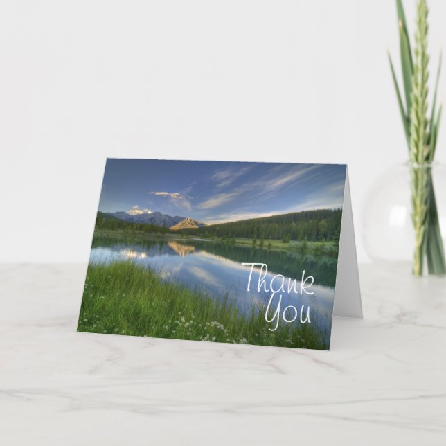 Tarjeta De Agradecimiento Cascade Ponds Canada (Anverso)