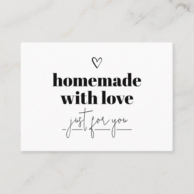 Tarjeta de agradecimiento casera con amor (Anverso)