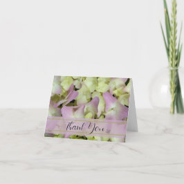 Tarjeta De Agradecimiento Casi Rosa Hydrangea Floral Gracias