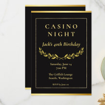 Casino Night Invitation | Poker Birthday Party