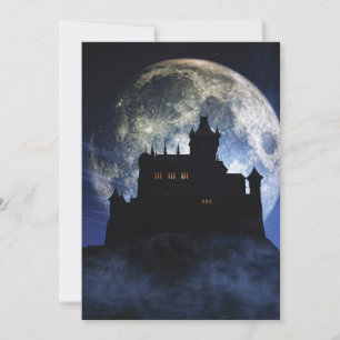 Tarjeta De Agradecimiento Castillo de fantasía durante la noche