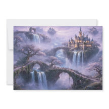 Castillo de Fantasía Paisaje Surrealista Azul Lava