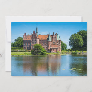 Tarjeta De Agradecimiento Castillo Egeskov junto a un estanque