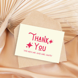 Tarjeta De Agradecimiento Casual Moderno Nada Fancy Ama Al Boda