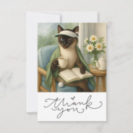 Tarjeta De Agradecimiento Cat Golfer café