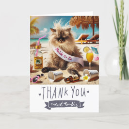Tarjeta De Agradecimiento CAT Lover Bachelorette
