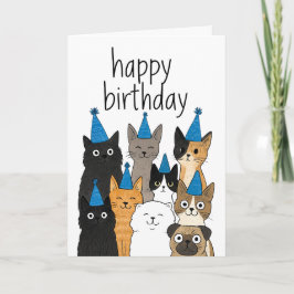 Tarjeta De Agradecimiento Cat Lover Cards - Cat Party Birthday Card