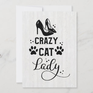 Tarjeta De Agradecimiento Cat Lover Crazy Cat Lady