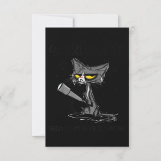 Tarjeta De Agradecimiento Cat Lover Gift | Regalo Para Gato Perenne