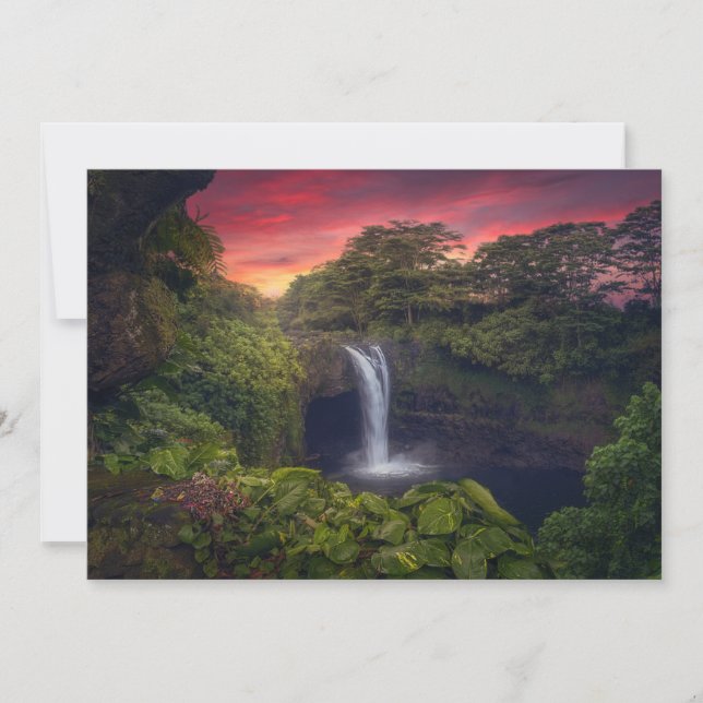 Tarjeta De Agradecimiento Cataratas | Cataratas del arcoiris, Hilo, Hawaii (Anverso)