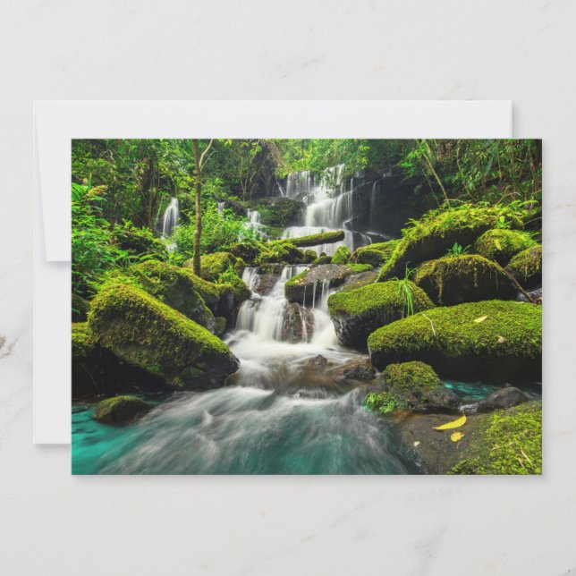 Tarjeta De Agradecimiento Cataratas | Montaña Phu Tub Berk, Tailandia (Anverso)