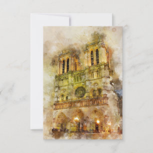 Tarjeta De Agradecimiento Catedral de Notre Dame de París