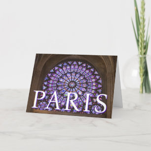 Tarjeta De Agradecimiento Catedral de Notre Dame   París, Francia   Gracias