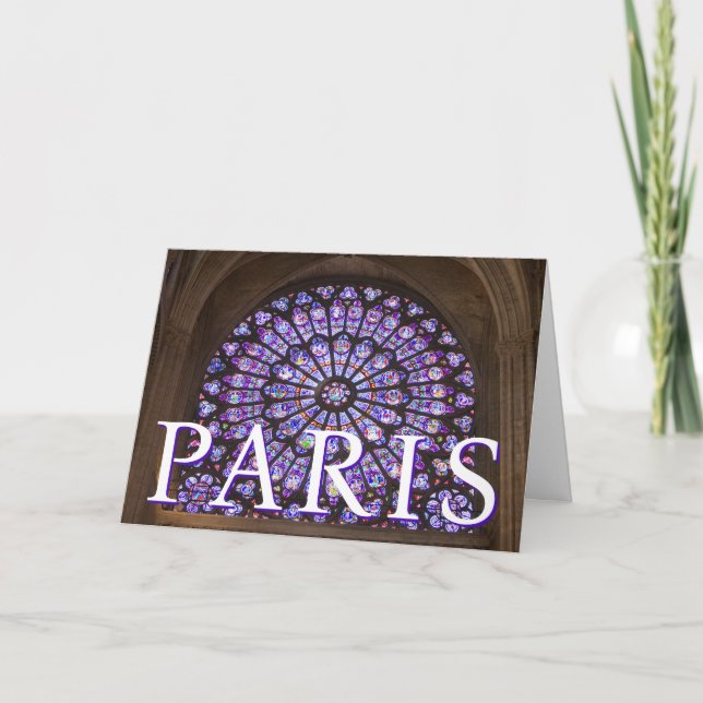 Tarjeta De Agradecimiento Catedral de Notre Dame | París, Francia | Gracias (Anverso)