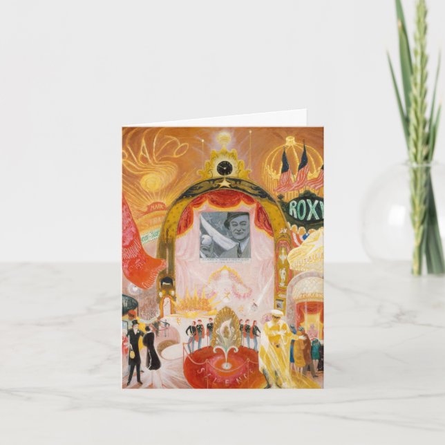 Tarjeta De Agradecimiento Catedrales de Broadway por Florine Stettheimer (Anverso)