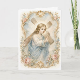 Tarjeta de agradecimiento católica del niño Jesús