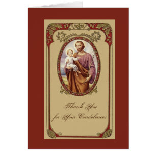 Tarjeta de agradecimiento católica Jesús simpatía