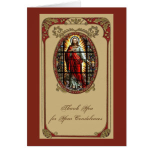 Tarjeta de agradecimiento católica Jesús simpatía 