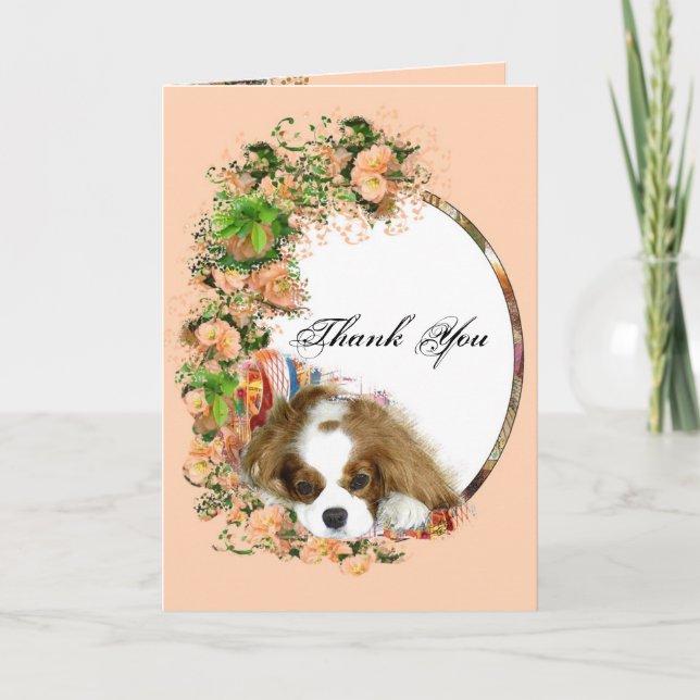 Tarjeta De Agradecimiento Cavalier King Charles Spaniel (Anverso)