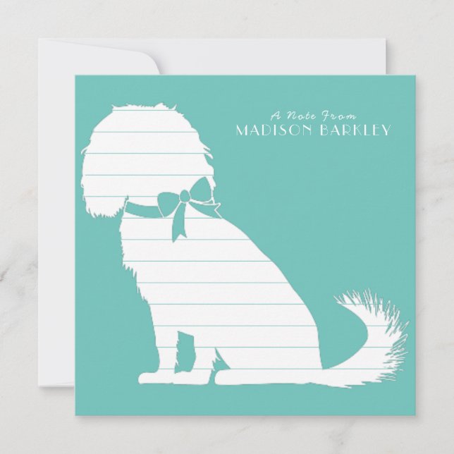 Tarjeta De Agradecimiento Cavalier King Charles Spaniel Dog Puppy (Anverso)