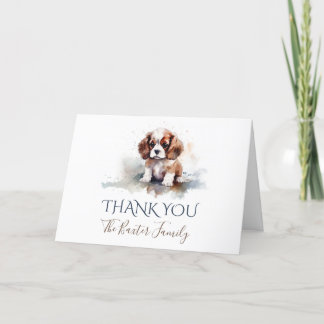 Tarjeta De Agradecimiento Cavalier King Charles Spaniel Watercolor Gracias