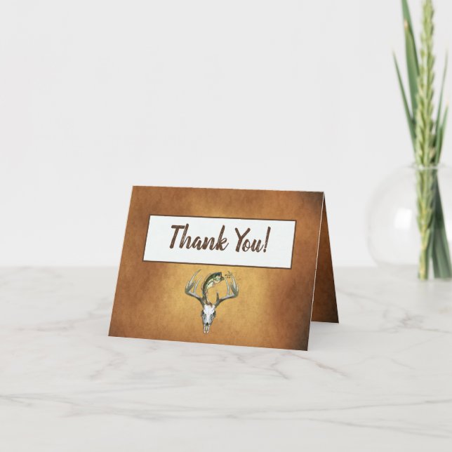 Tarjeta De Agradecimiento Caza de pesca (Anverso)