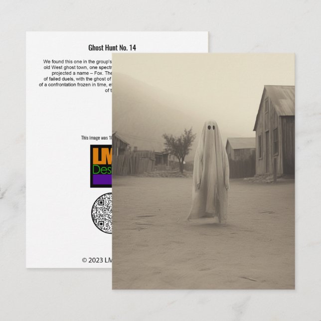 Tarjeta De Agradecimiento Caza fantasma Nº 14 (Anverso / Reverso)